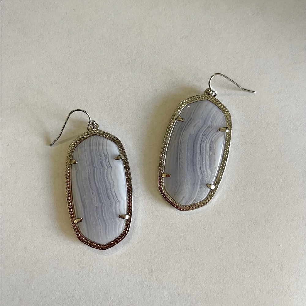 Kendra Scott Blue Lace Agate Danielle Earrings